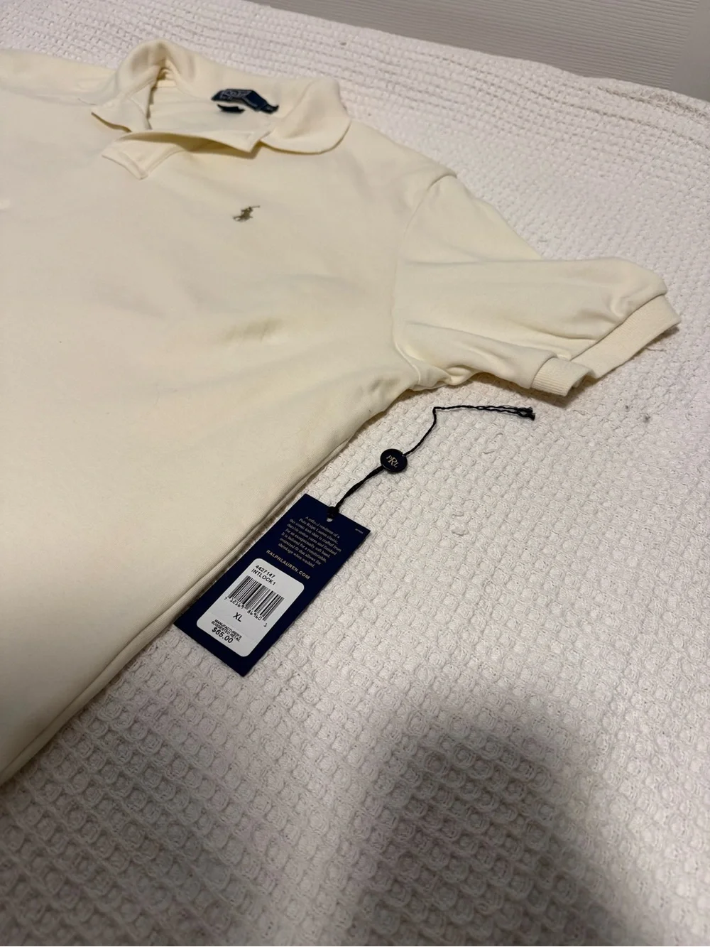 Ralph Lauren Polo Shirt in Light Cream with Embroidered Pony